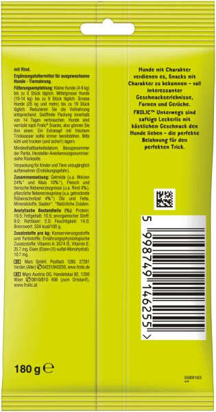 Frolic Hundeleckerli Unterwegs mit Rind